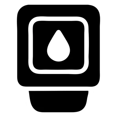 A sauce in a fast food packaging with a green background sticker