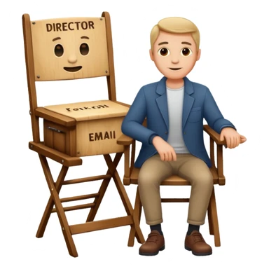 with name written on it name director film director chair sticker