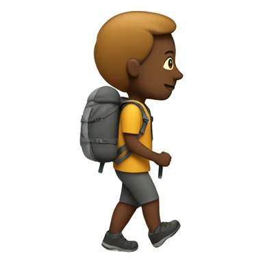 person hiking on trail sticker