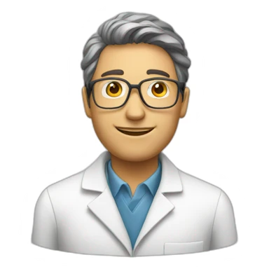 A scientist with a diagram  sticker