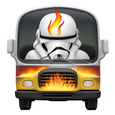 First order jet trooper school bus with hot rod flames  sticker