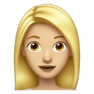 Blonde woman taking a selfie from the front  sticker