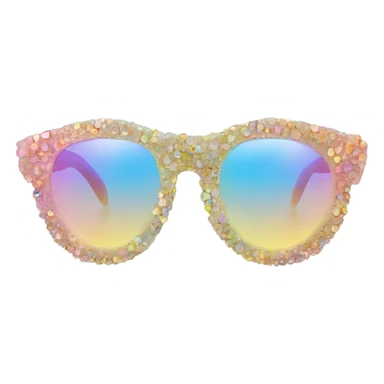 opal Crystal gemstone covered sunglasses sticker