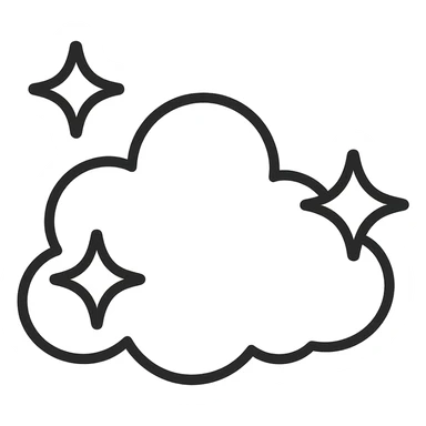 abstract representation of powdery white musk, soft, powdery, clean, ethereal, modern icon style, minimalistic, white and pale tones sticker