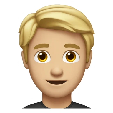 Man with brown hair and blonde tips on laptop sticker