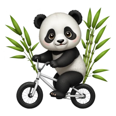 baby panda on bmx bike sticker