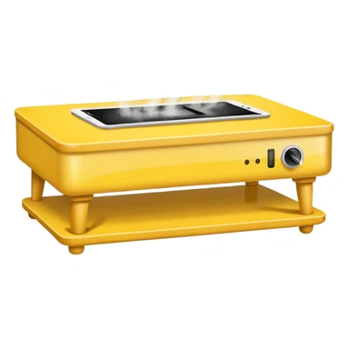 yellow coffe table, coffee on top
 sticker