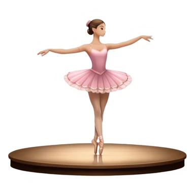 Icon for Ballet: a theater stage with silhouette of a ballerina in an elegant pose, surrounded by spotlight and stage lights. The icon should convey the grace and beauty of ballet, with focus on the dancer and the dramatic lighting. Transparent background. sticker