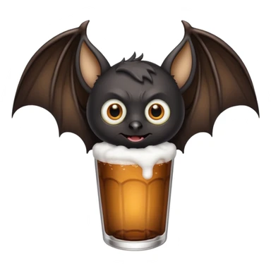 black bat drinkig sprite sticker