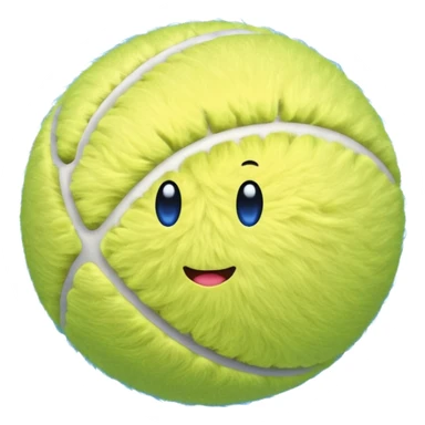 full blue tennis ball sticker