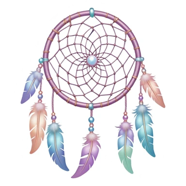 Iridescent pastel dreamcatcher sticker