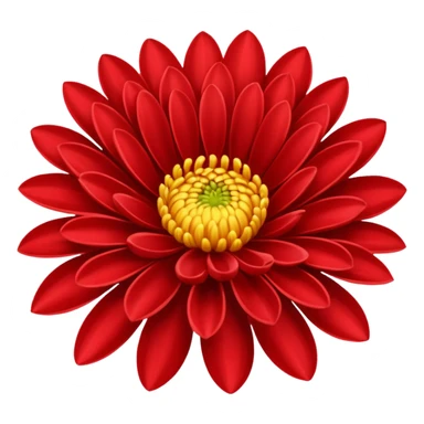 chrysanthemum flower red sticker