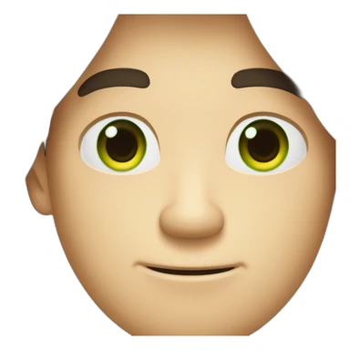 a white guy with dark brown long hair greeneye beard blacktshirt thumbup sticker