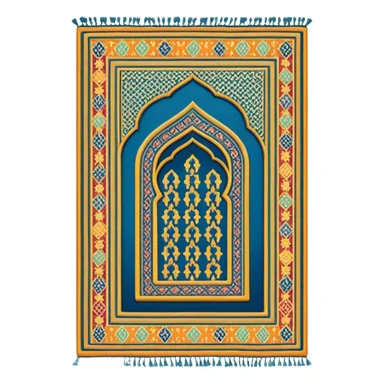muslim prayer mat sticker