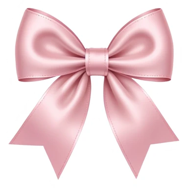 light pink ribbon bow sticker