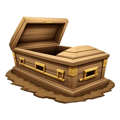 Coffin being buried  sticker