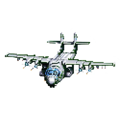 AC-130 gunship military aircraft with visible weapons and cannons sticker