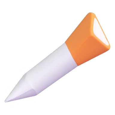 minimalist white chalk with a short white mark behind it indicating motion sticker