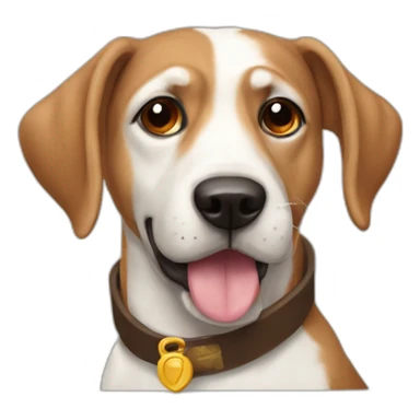 Perro Pastor aleman marron sticker