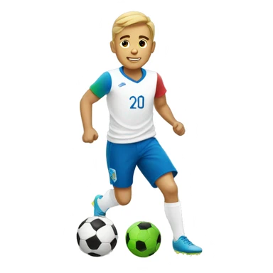 summer olympics soccer boy sticker