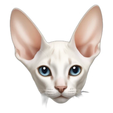 white siamese oriental shorthair cat with large ears sticker