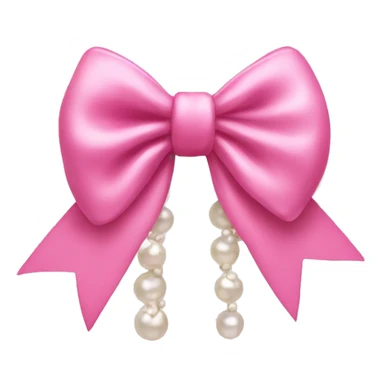 pink bow with pearls  sticker