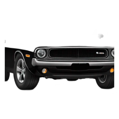 Black Dodge challenger 1969 sticker