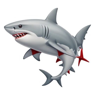 Shark with legs and red air jordans sticker
