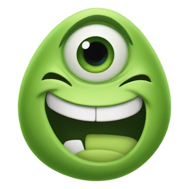 Mike wazowski but an emoji sticker