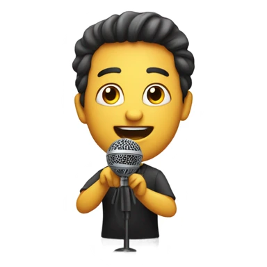 i need an emoji of like holding a microphone up interviewer sticker