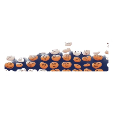 A heart broken in two (one half is fully orange the other half is fully navy blue) sticker