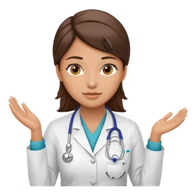 A female office worker who undertakes the work or tasks to respond to the customer's sales request, no head headsets or telephones. Can you add a medical background to better set the context? sticker