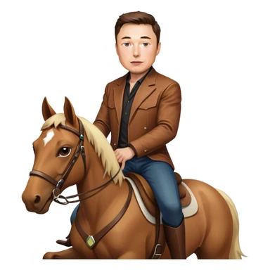 Elon musk on a horse sticker