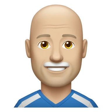 Bald Caucasian man playing cornhole sticker