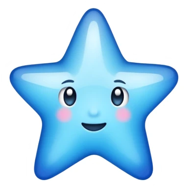 Estrella de color azul sólido  sticker