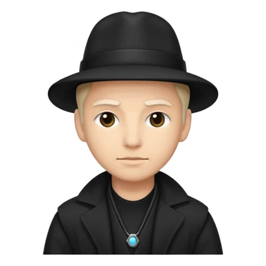 time traveler in black clothes sticker