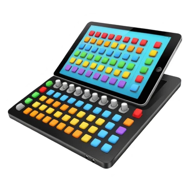 Techno/EDM musique tablette de mixage color sticker