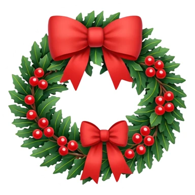 Christmas wreath sticker