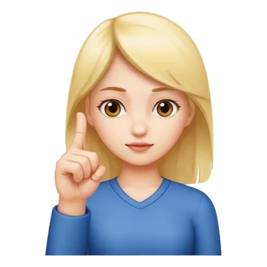 Girl giving middle finger sticker