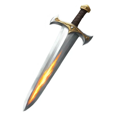 Sword with silver flames  sticker