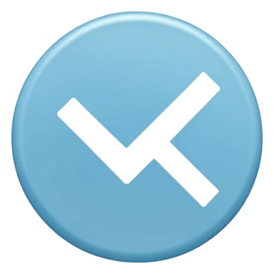 light blue circle  with white check mark in the middle  sticker