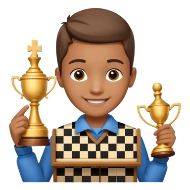 Kid with trophy, Chess club. sticker