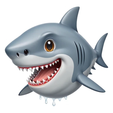 Shark head with dog body sticker