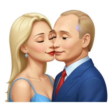 putin and madura kiss sticker