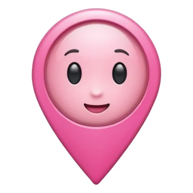create a cute pink location pin { example 📍} sticker
