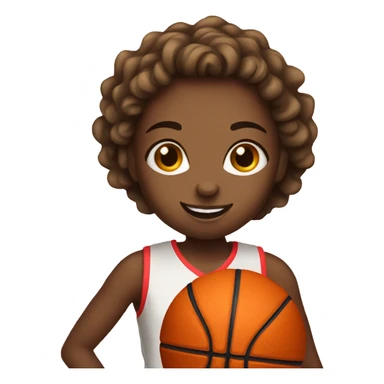 girl playing basketball sticker