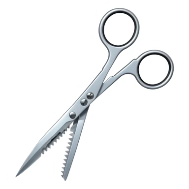 Scissors cutting audio wave clip sticker