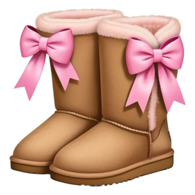 Uggs with pink bows sticker