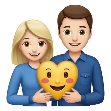 A woman holding the middle of a man's crotch while they are standing together happily sticker
