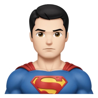 black haired superman sticker